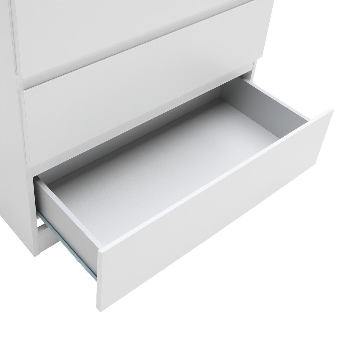KOMODA MARA - čierna/biela, Konventionell, kompozitné drevo/plast (77/80/42cm) - Mömax