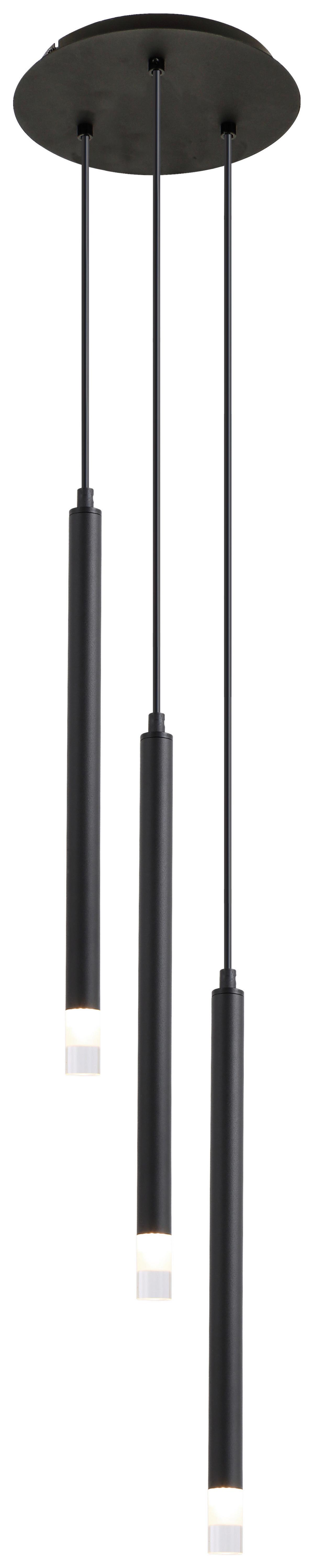 ZÁVESNÉ SVIETIDLO SIMPL - číra/čierna, Modern, kov/plast (24/120cm) - Mömax