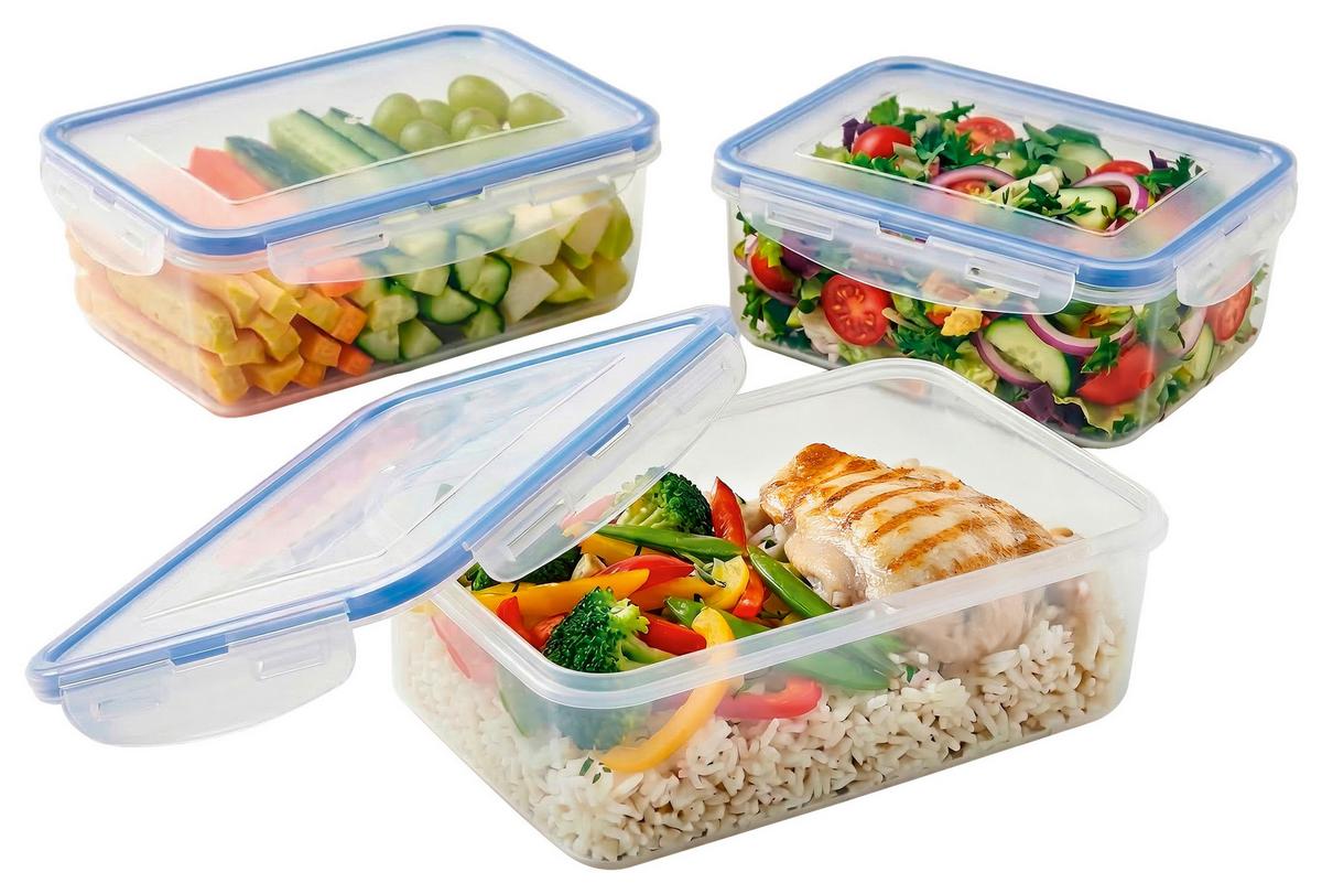 FRISCHHALTEDOSENSET GOURMETMAXX - Blau/Transparent, Basics, Kunststoff (18,8/13,7/6,8cm) - GOURMETMAXX