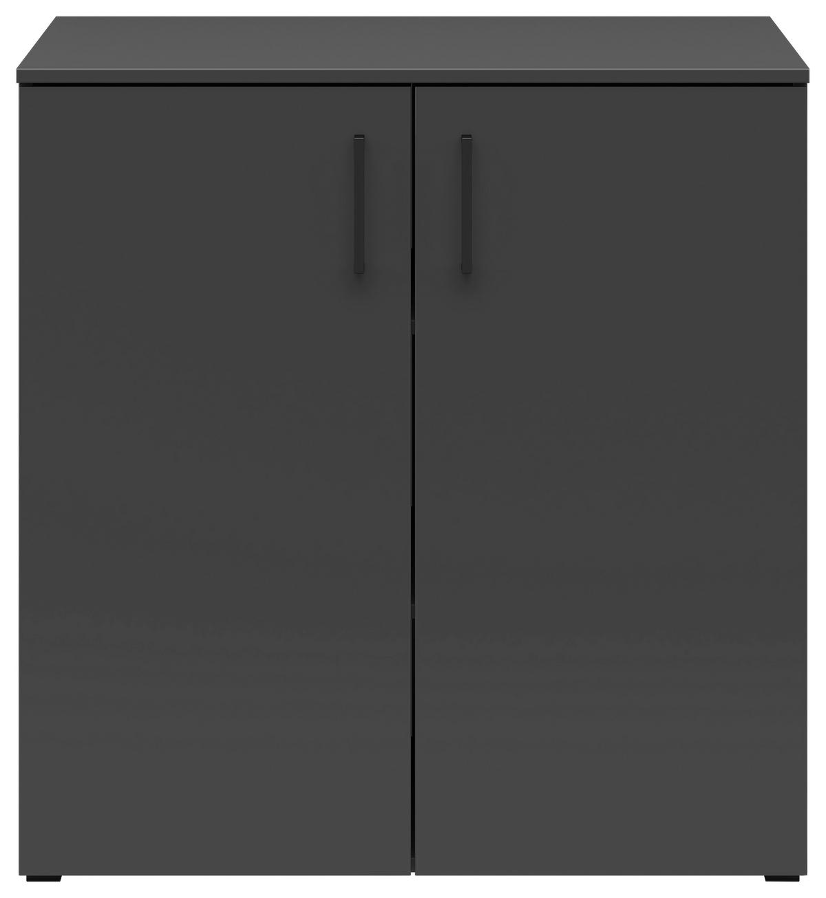 Komoda MULTISTAURAUM š: 80 cm - černá/barvy grafitu, Moderní, kompozitní dřevo/plast (80/83/52cm)