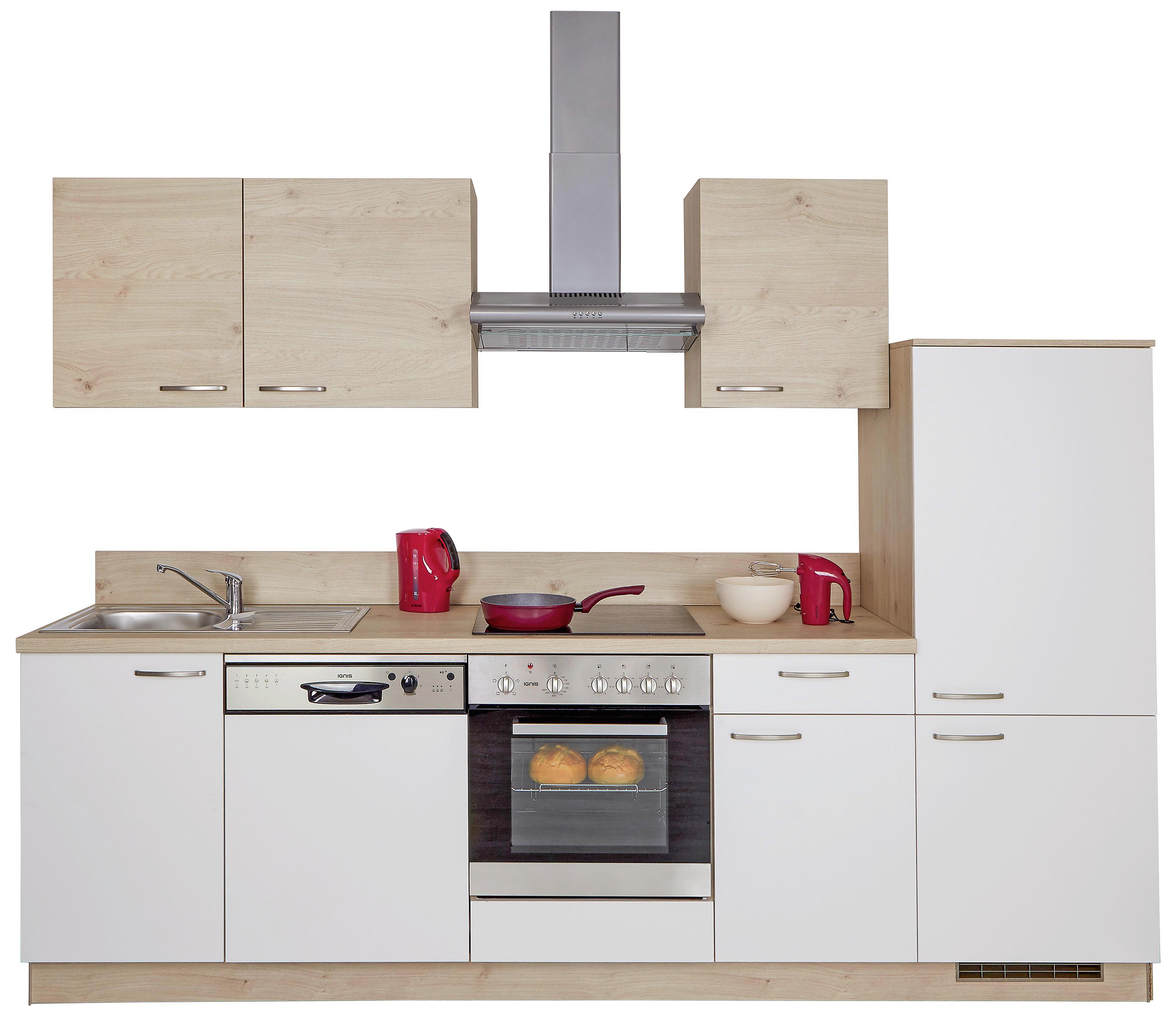 Konyhablokk Win/plan - Tölgyfa/Fehér, modern, Faalapú anyag (280cm) - Express