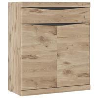 Kommode Twist B: 86 Cm Viking Eiche Dekor/anthrazit - Eichefarben/Anthrazit, MODERN, Holzwerkstoff (86/101,6/39,9cm)