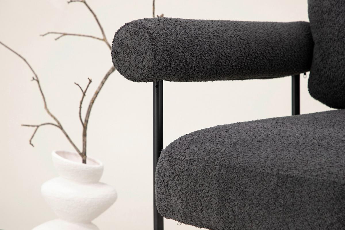 Sessel Tillberga X Josefin Lustig - Schwarz, Design, Kunststoff/Textil (95/83/87cm) - Livetastic