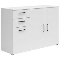 Komoda MULTISTAURAUM š: 120 cm - bílá/černá, Moderní, kompozitní dřevo/plast (120/83/40cm)