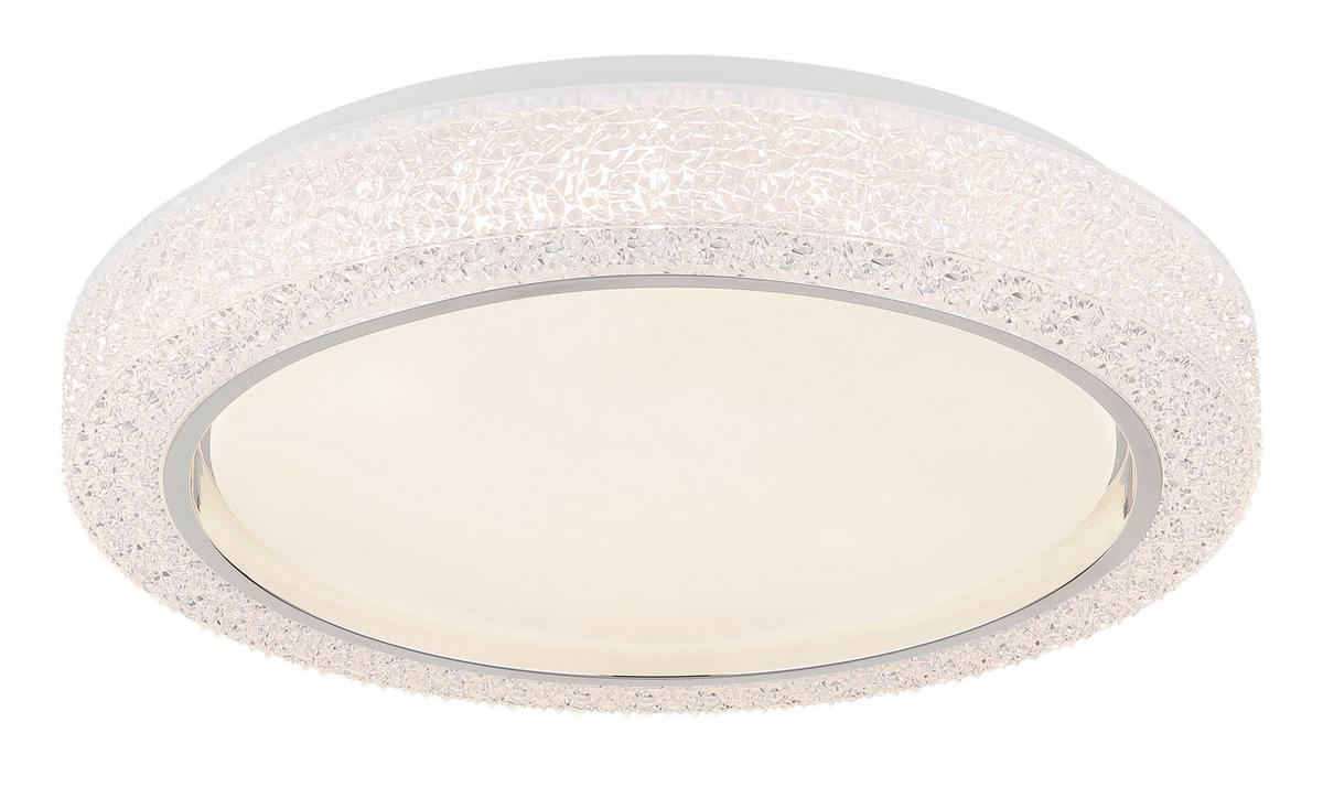 Led-deckenleuchte 41265k - Klar/Chromfarben, Basics, Kunststoff/Metall (40/8cm) - Globo