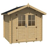 Gartenhaus Blockhaus Natur 200x225x200cm - Naturfarben, MODERN, Holz (200/225/200cm)