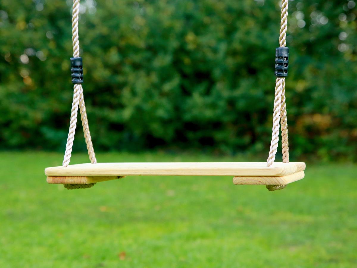 Spielhaus Climbing & Double Swing Aus Zedernholz - Blau/Weiß, Basics, Holz (519/241.9/349cm) - Ambia Garden