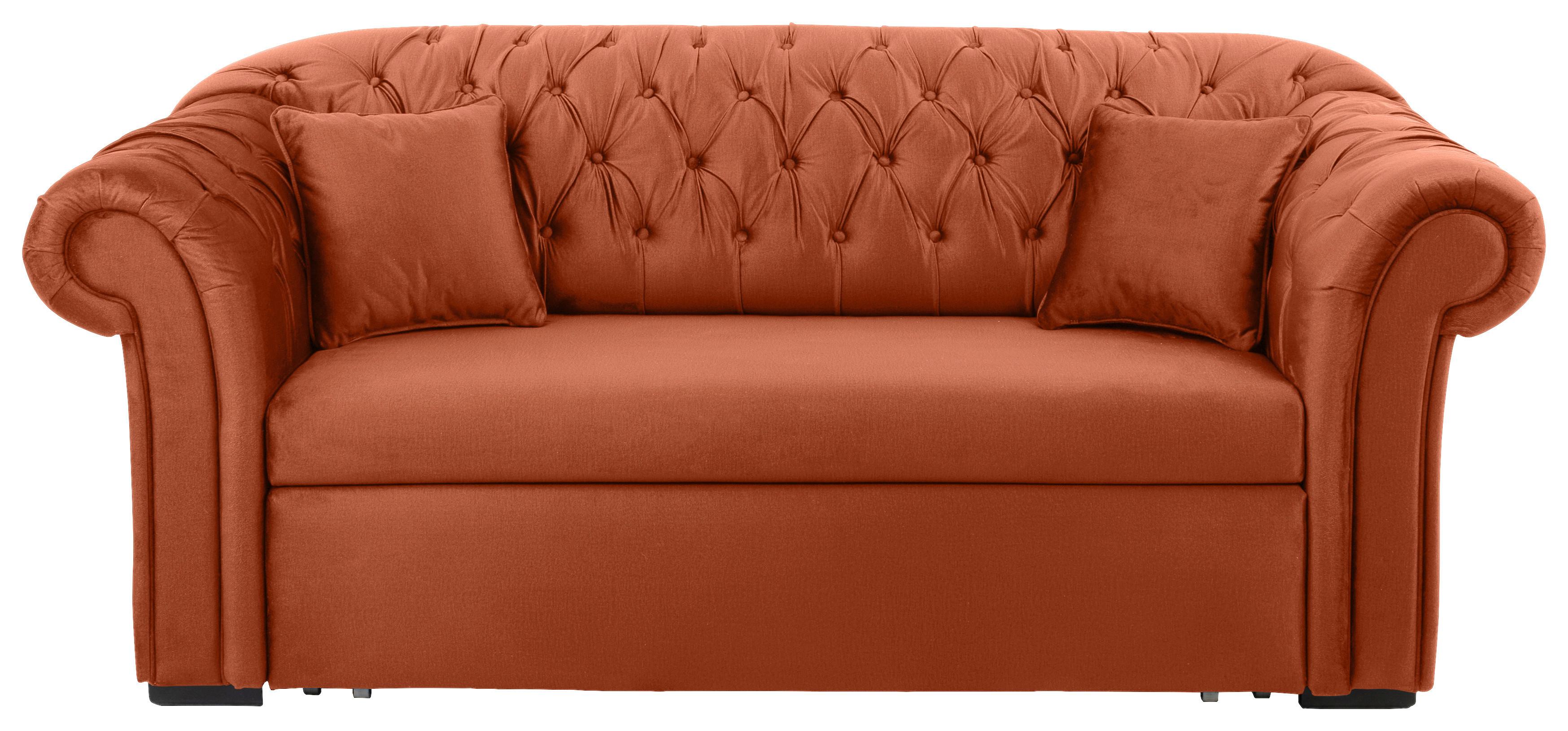 SCHLAFSOFA CUPIDO - Rostfarben/Schwarz, Design, Textil (213/86/99cm) - MID.YOU