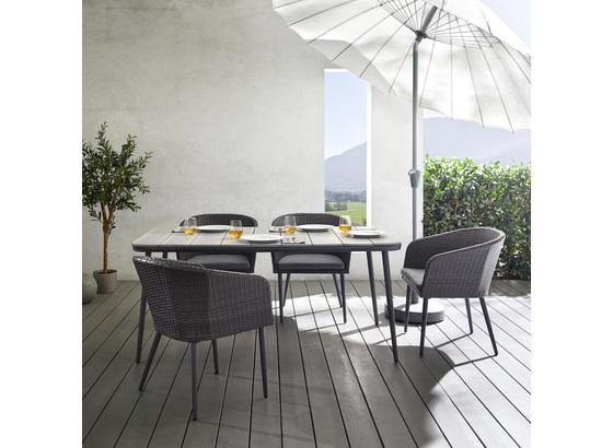 Záhradní Souprava Aada - šedá/světle šedá, Moderní, kov/textil - Modern Living Záhradní Souprava Aada - šedá/světle šedá, Moderní, kov/textil - Modern Living