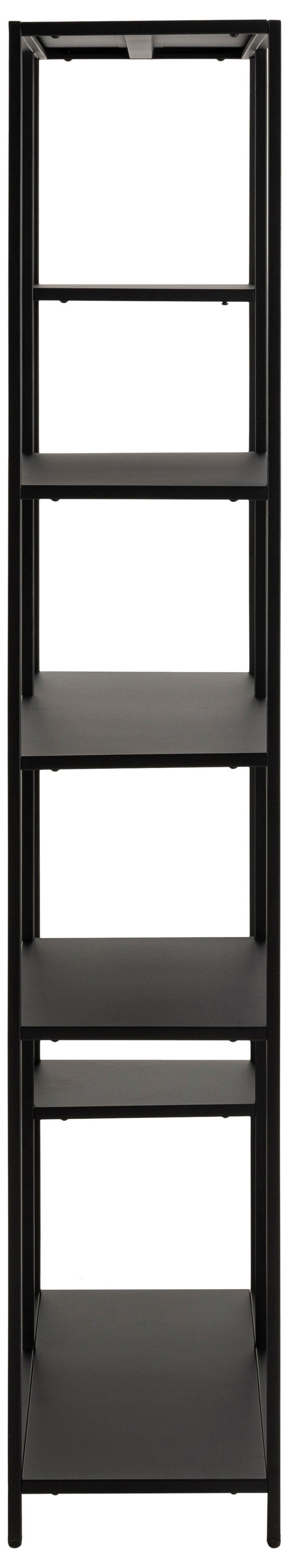 Policový regál NEWTON Š: 79,5 - černá, Konvenční, kov (79,5/165/30cm) - MID.YOU