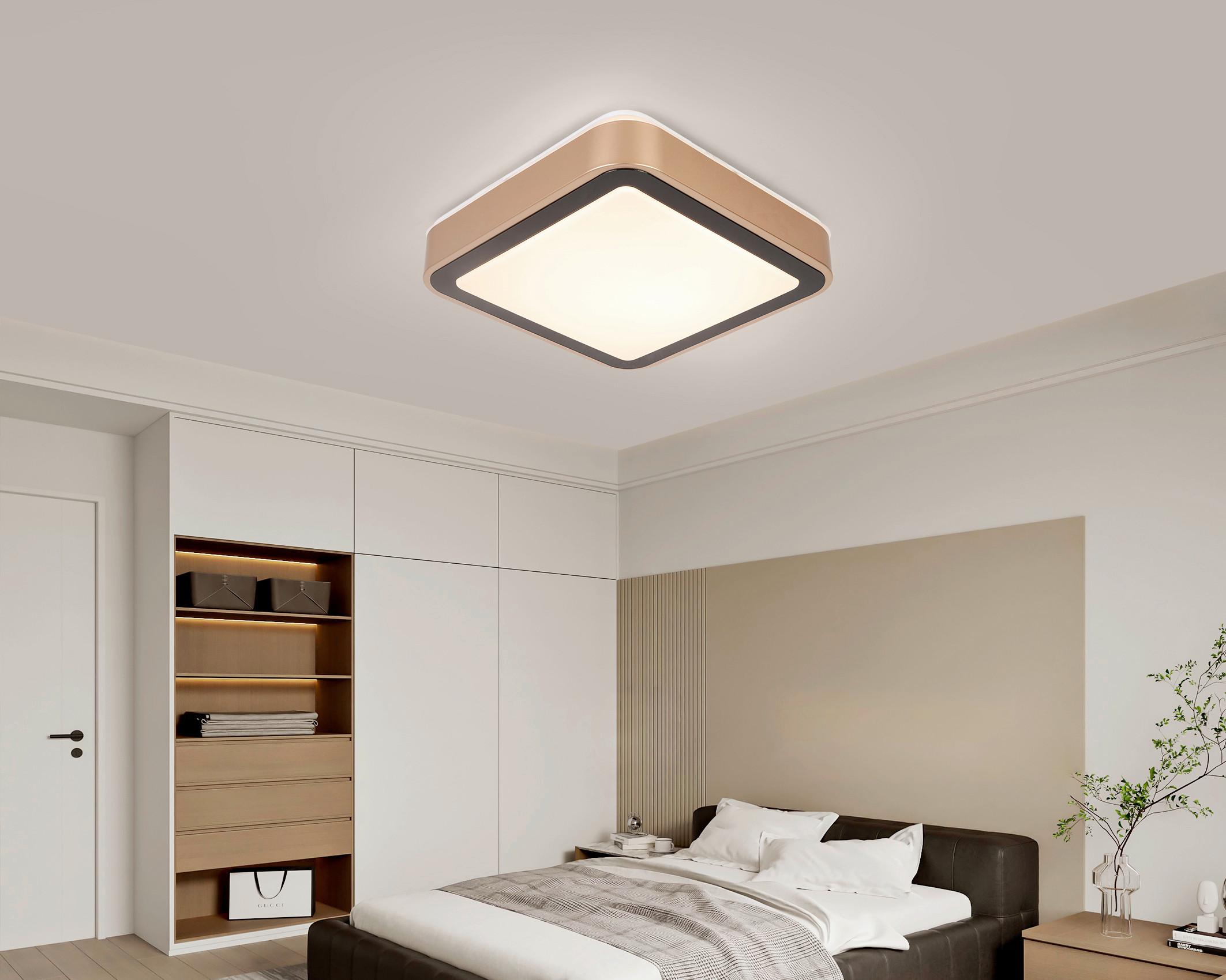 STROPNÍ LED SVÍTIDLO RONDO - bílá/černá, Romantický / Rustikální, kov/plast (27/27/8cm) - Modern Living