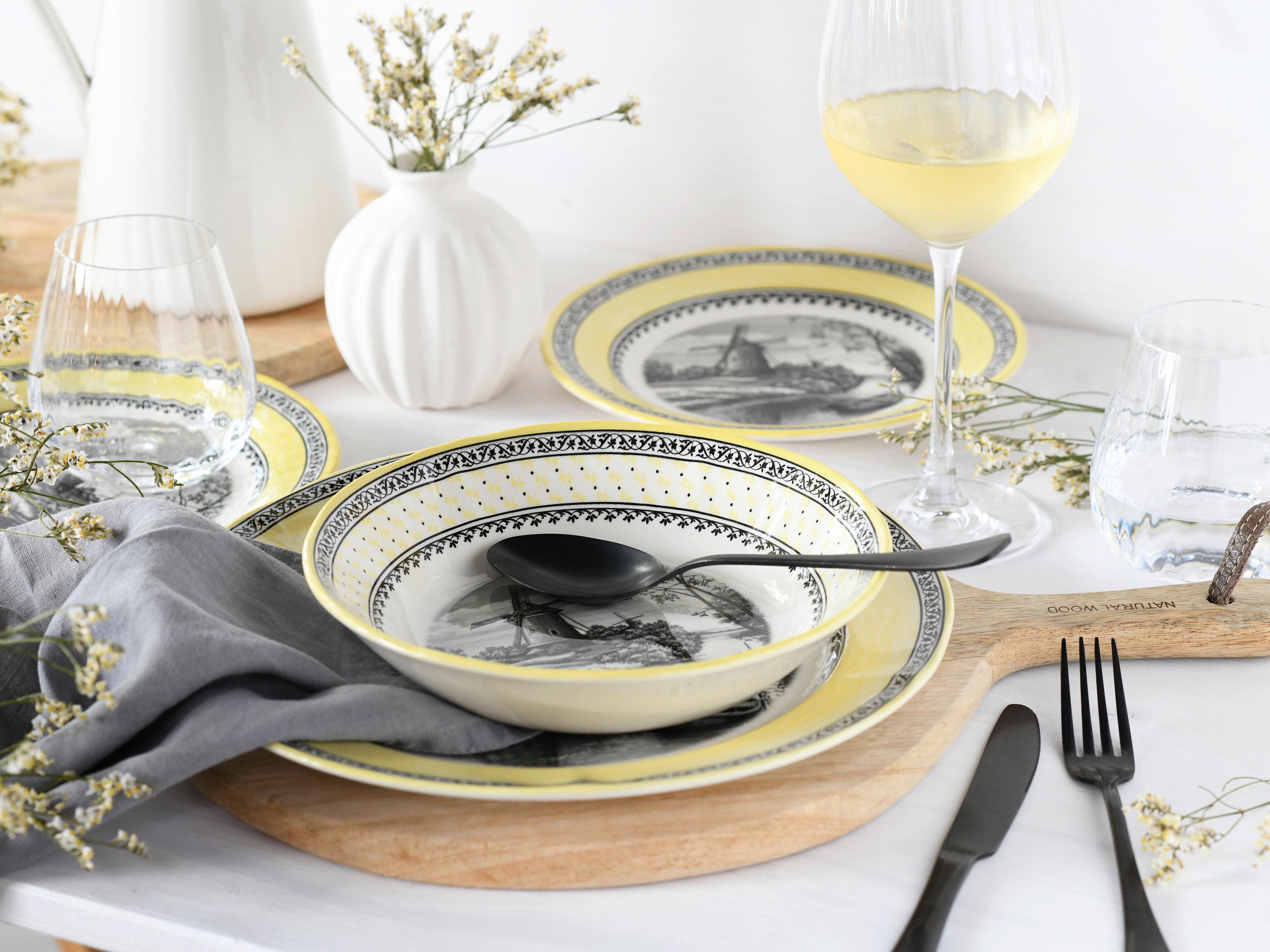 Tafelservice Windmühle Multicolor 18-teilig - Multicolor, Basics, Keramik - Creatable