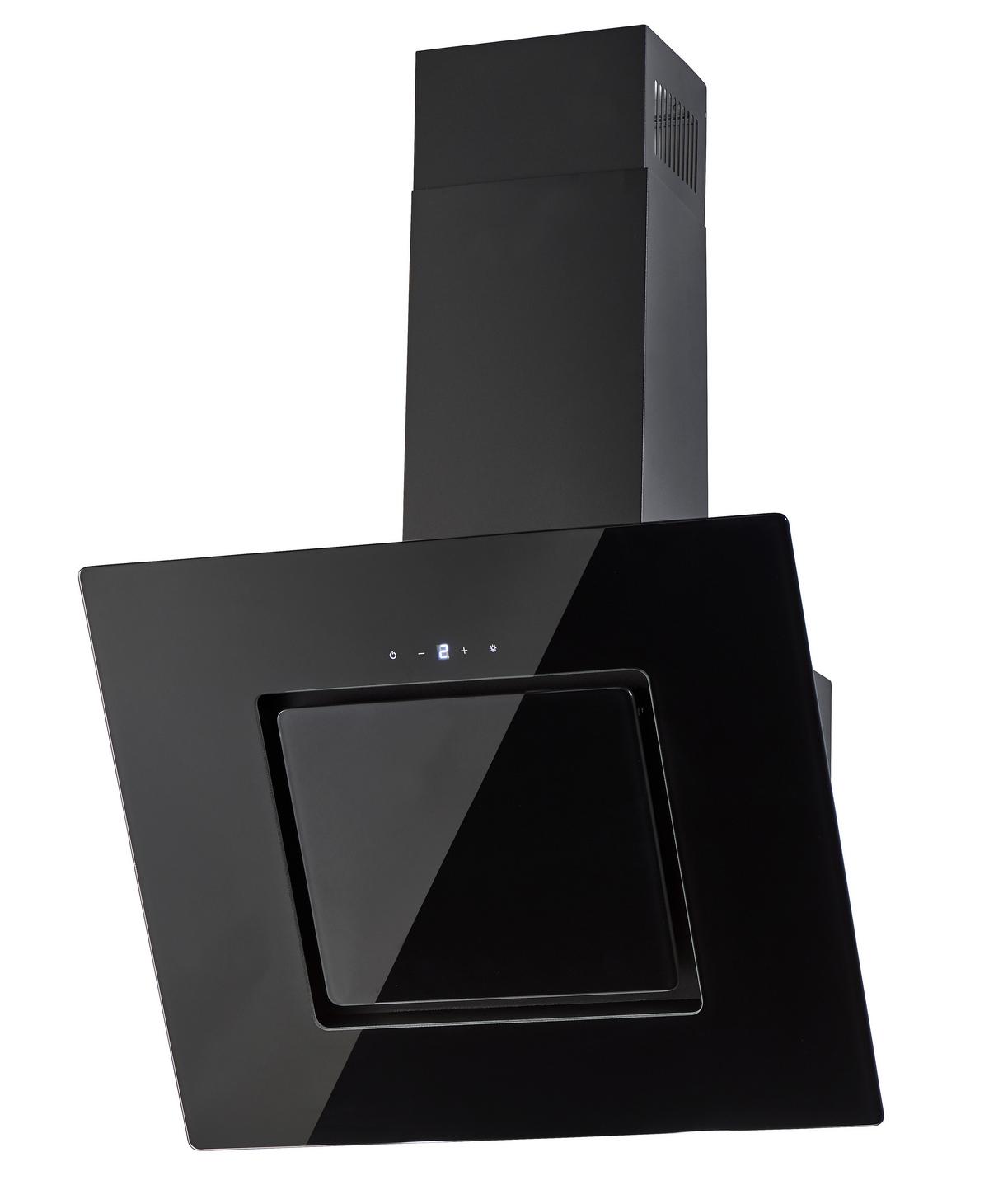 Dunstabzugshaube Schwarz B: 50 cm - Schwarz, Trend, Glas/Metall (49,5/113,7/37,2cm) - PKM