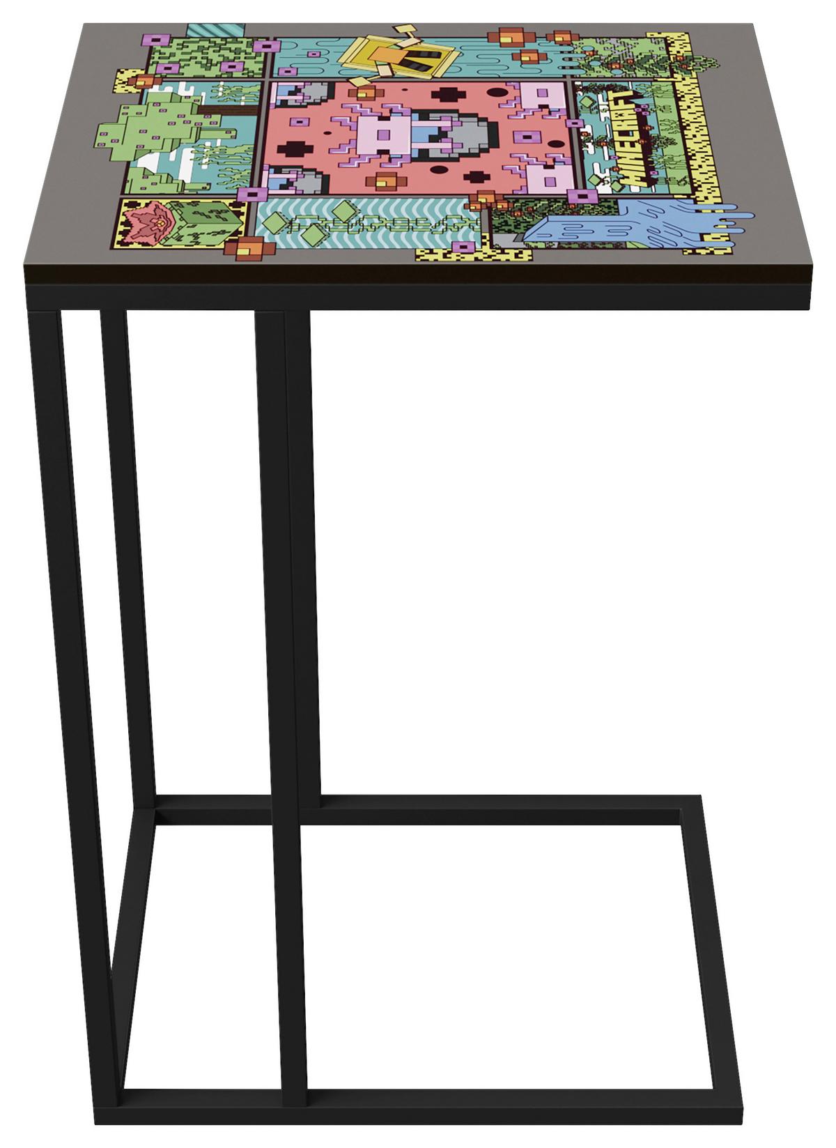 Beistelltisch Minecraft - Schwarz, MODERN, Holzwerkstoff/Metall (40/29/60cm) - Minecraft