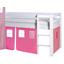Spielbett Kasper 90x200 cm Rosa/Weiß - Hellrosa/Rosa, Natur, Holz (90/200cm) - MID.YOU Spielbett Kasper 90x200 cm Rosa/Weiß - Hellrosa/Rosa, Natur, Holz (90/200cm) - MID.YOU