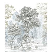 Vliestapete Rising Roots - Blau/Braun, Basics (200/250cm) - Komar