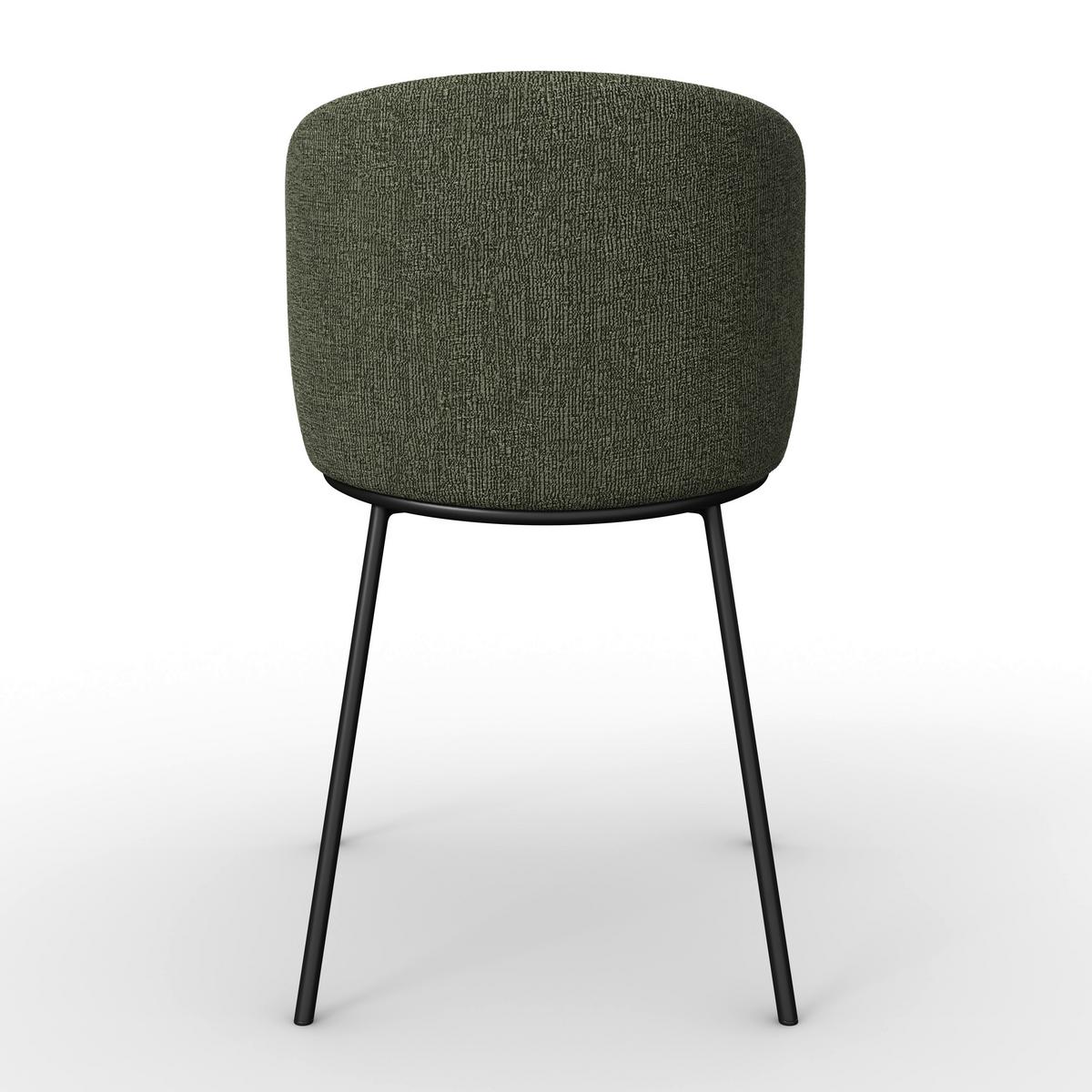 Stolička Malea MALEA - čierna/zelená, Modern, kov/drevo (49/81/52cm) - Bessagi Home