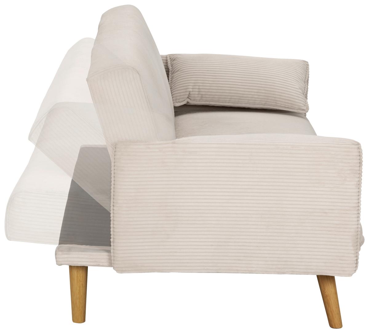 Kanapéágy Como - krémszínű, Design, textil (193/81/92cm) - Livetastic