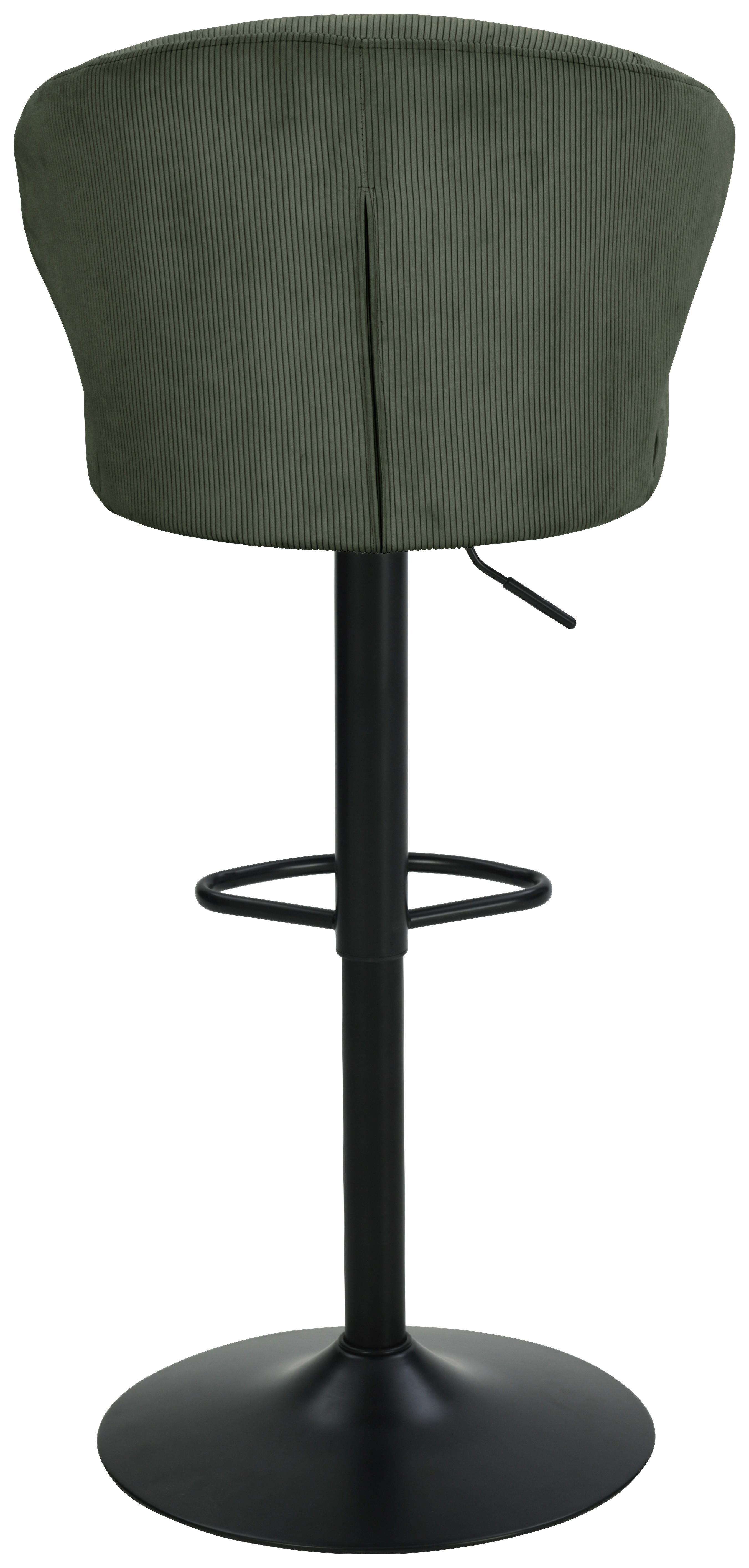 BAROVÁ ŽIDLE JANA - černá/zelená, Moderní, kov/dřevo (55/1160/58cm) - Based