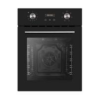 EINBAUBACKOFEN Schwarz/Edelstahlfarben B:45cm - Edelstahlfarben/Schwarz, Trend, Glas/Metall (45/59.5/56.5cm) - PKM