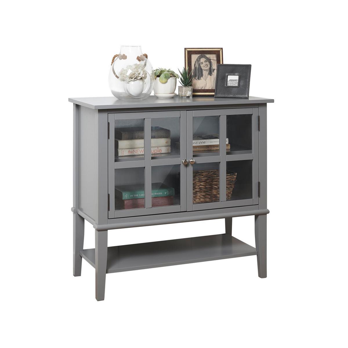 Kommode Franklin Grau B: 79 Cm - Grau, Design, Glas/Holz (79/77/39cm) - MID.YOU
