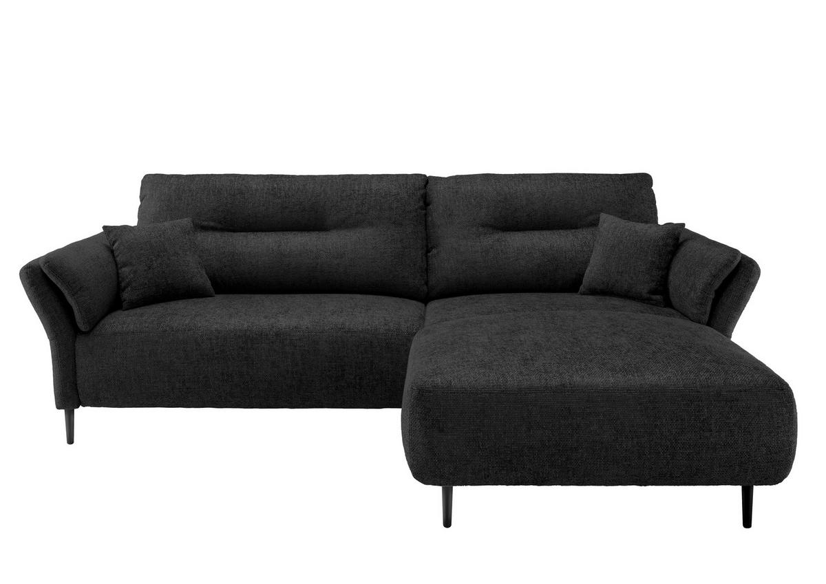 Ecksofa Piatelli Schwarz S: 269x172 Cm - Schwarz, MODERN, Textil (269/172cm) - MID.YOU