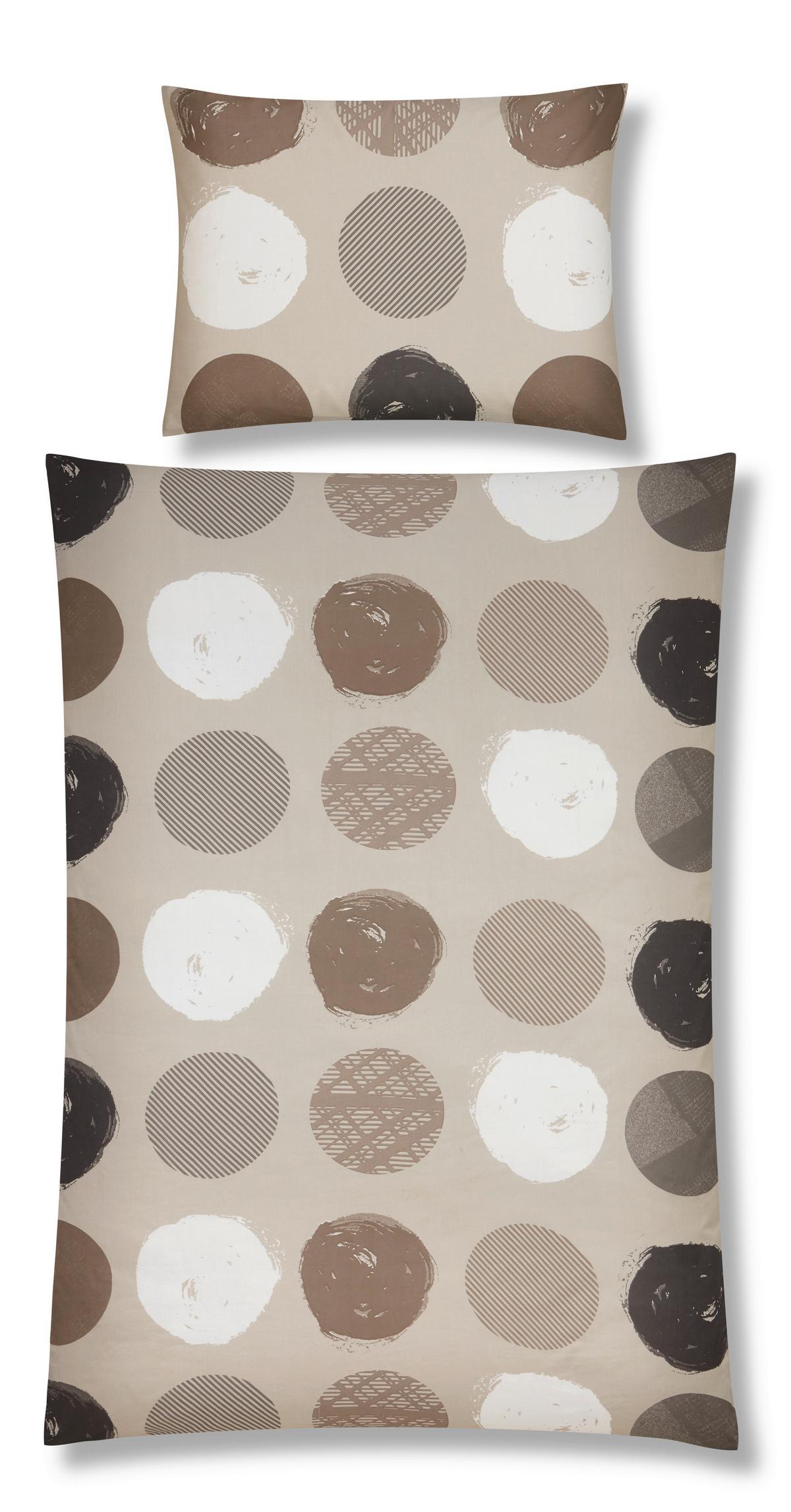 Renforce Bettwäsche 140x200 Cm Mirella Baumwolle Braun - Braun, MODERN, Textil (140/200cm) - Luca Bessoni