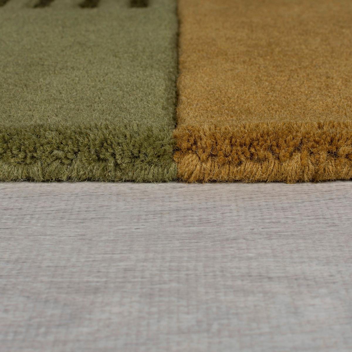 Wollteppich 503119373455 - Grün, Basics, Textil (120/180cm)