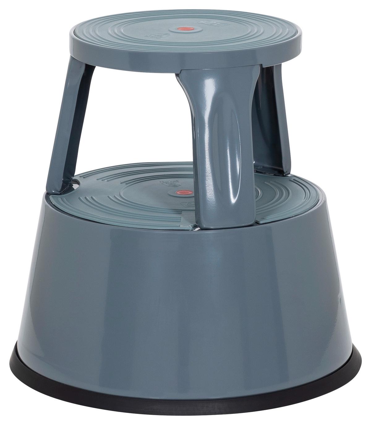 Tritthocker Tio-M II Dunkelgrau - Dunkelgrau, MODERN, Kunststoff/Metall (43/43/43cm) - MID.YOU