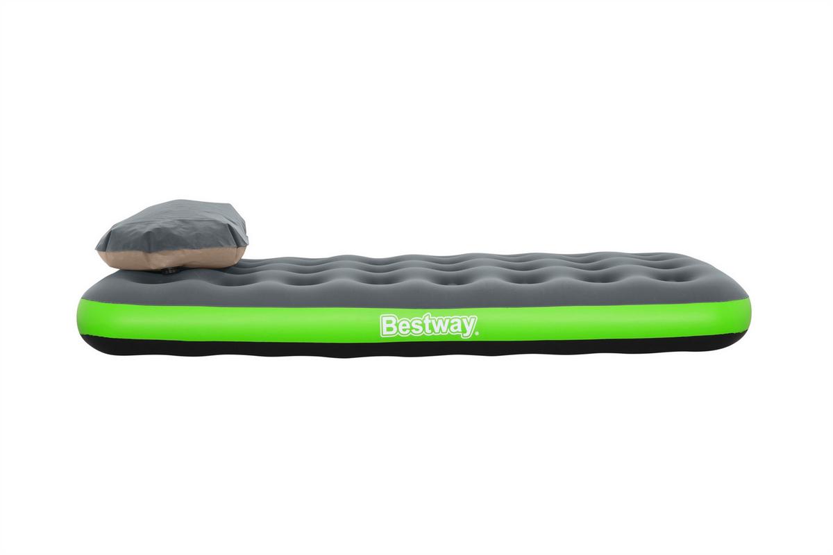 Luftbett Outdoor Roll & Relax 188x99x22 Cm Bis 150kg - Grau/Grün, MODERN, Kunststoff (188/99/22cm) - Bestway