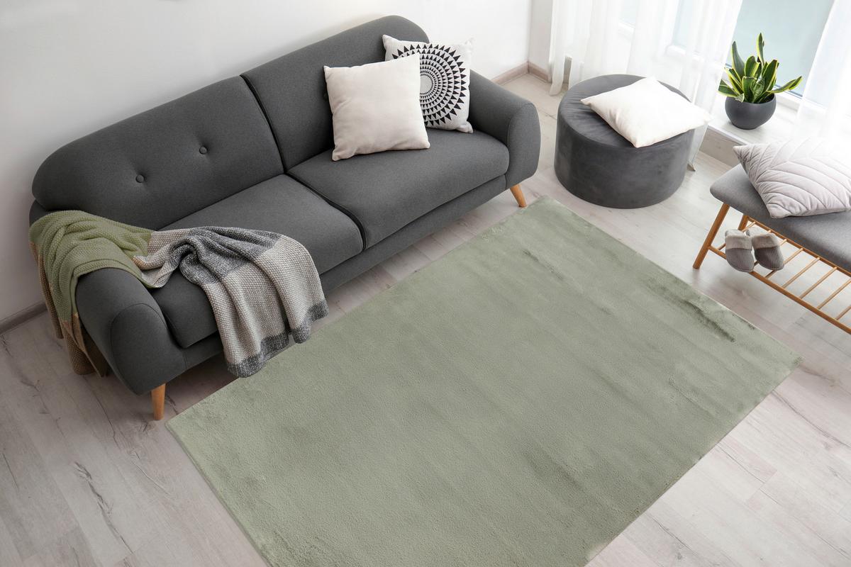 Teppich Rabbit Prime Grün, 80x150 cm - Grün, KONVENTIONELL, Textil (80/150cm) - Kayoom