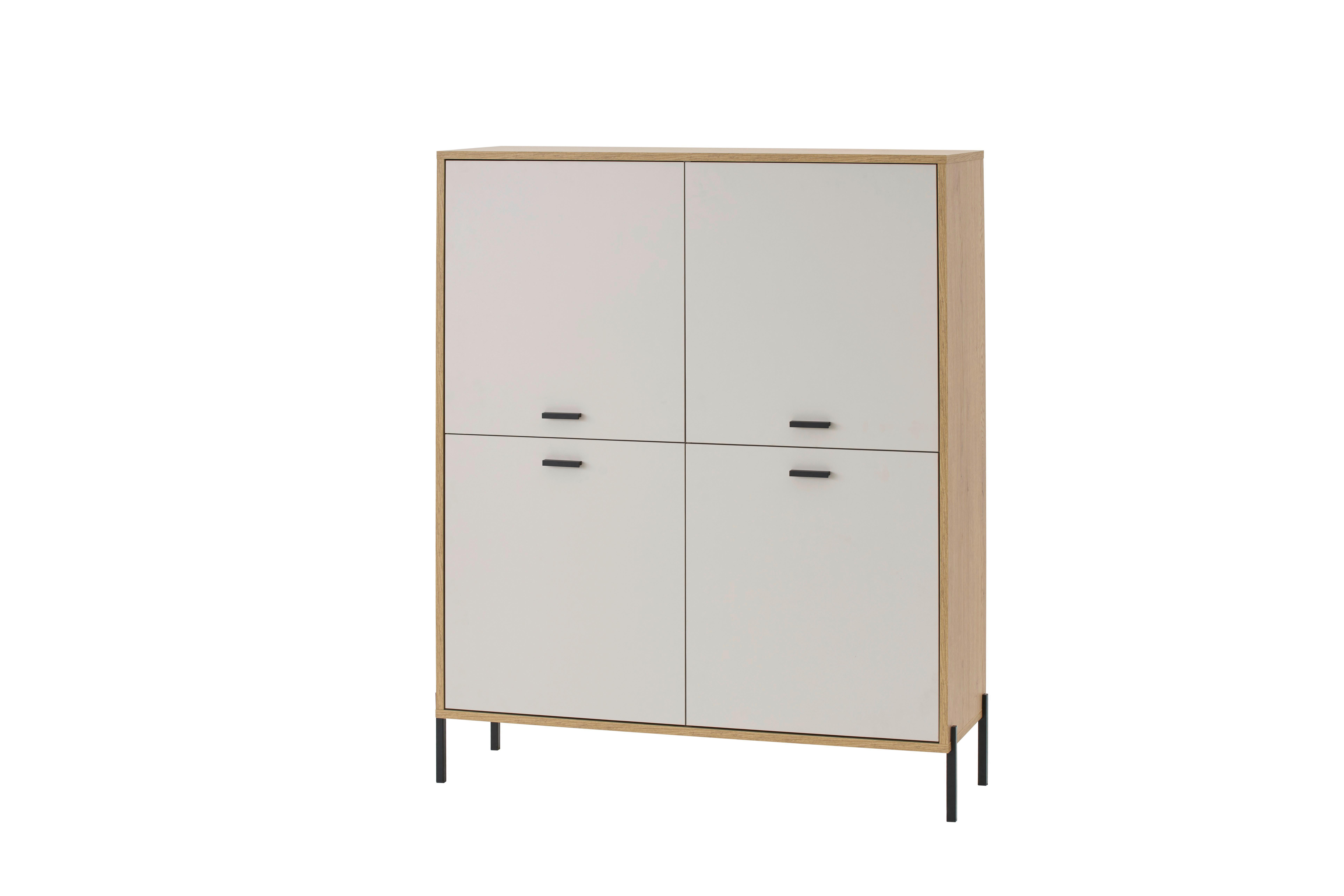 Highboard Fredericia Eichefarben Kaschmir B: 115 cm - Kaschmir/Eichefarben, Design, Holzwerkstoff (115/140/40cm) - MID.YOU