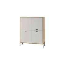 Highboard Fredericia Eichefarben Kaschmir B: 115 cm - Kaschmir/Eichefarben, Design, Holzwerkstoff (115/140/40cm) - MID.YOU