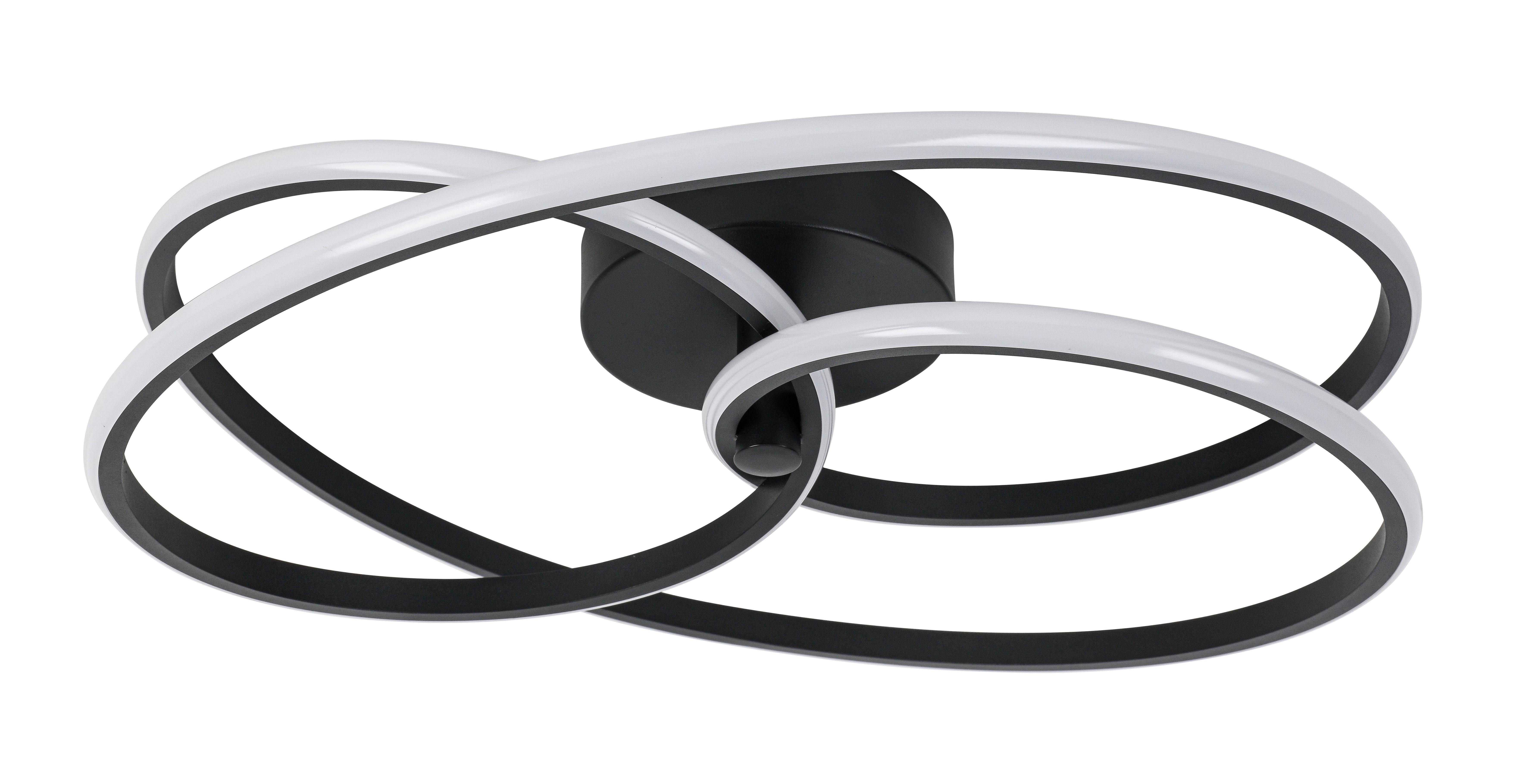 STROPNÉ LED SVIETIDLO MOFER - čierna, Modern, kov/plast (50/13cm) - Premium Living