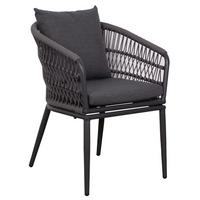 Gartensessel Genua Diningsessel Rope 7 Mm - Grau, Basics, Kunststoff/Textil (58/78/63cm) - Gardenson