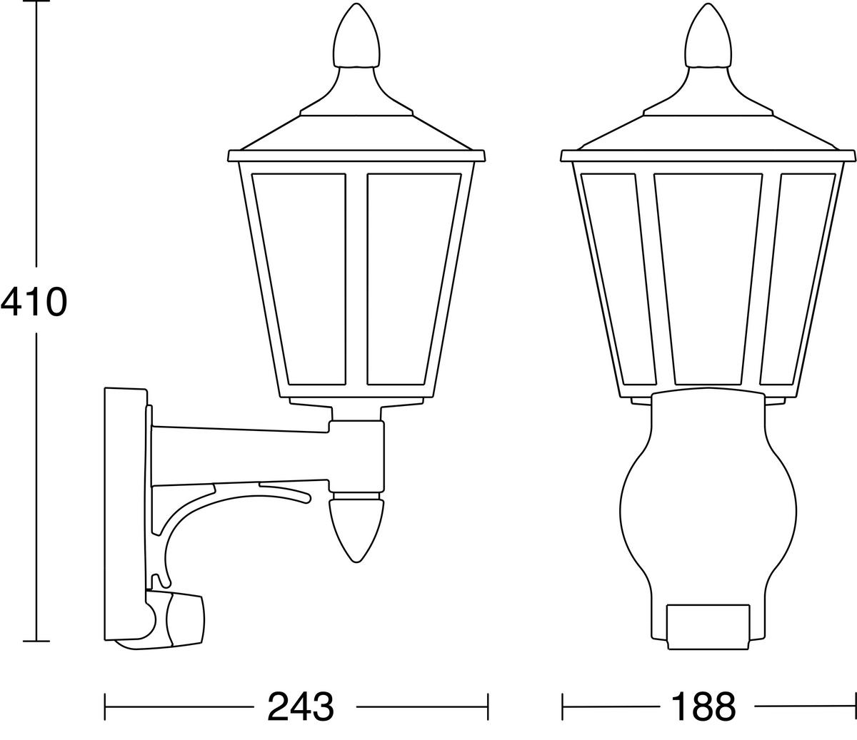 Außenwandleuchte L 15 Weiß - Weiß, Design, Kunststoff (24,3/18,8/41cm) - Steinel