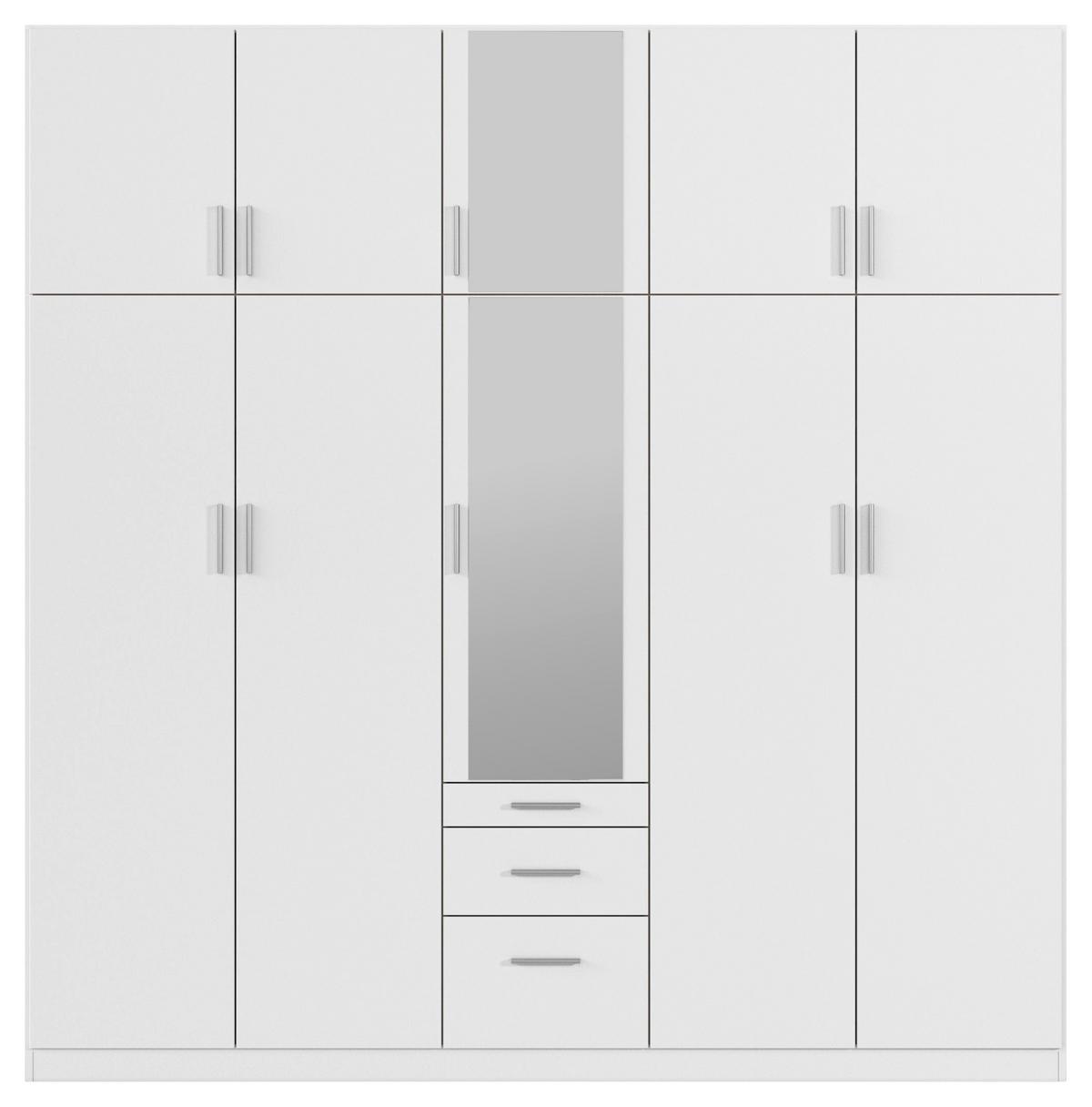 Drehtürenschrank Hildesheim Weiß B: 226 Cm - Weiß, Design, Holzwerkstoff (226/229/54cm) - Rauch Möbel