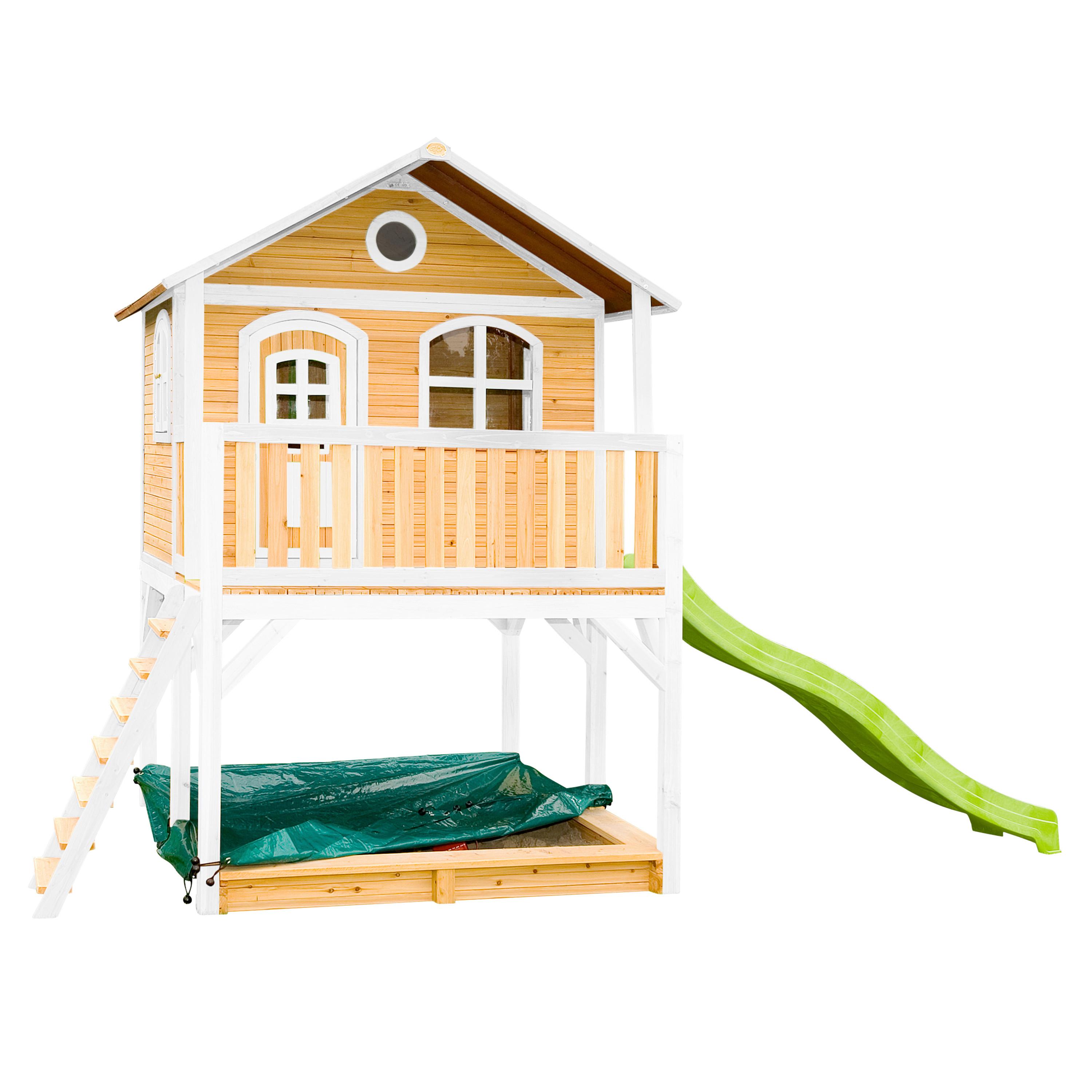 SPIELTURM Marc aus Zedernholz - Braun/Weiß, Basics, Holz/Kunststoff (432/293/212cm)