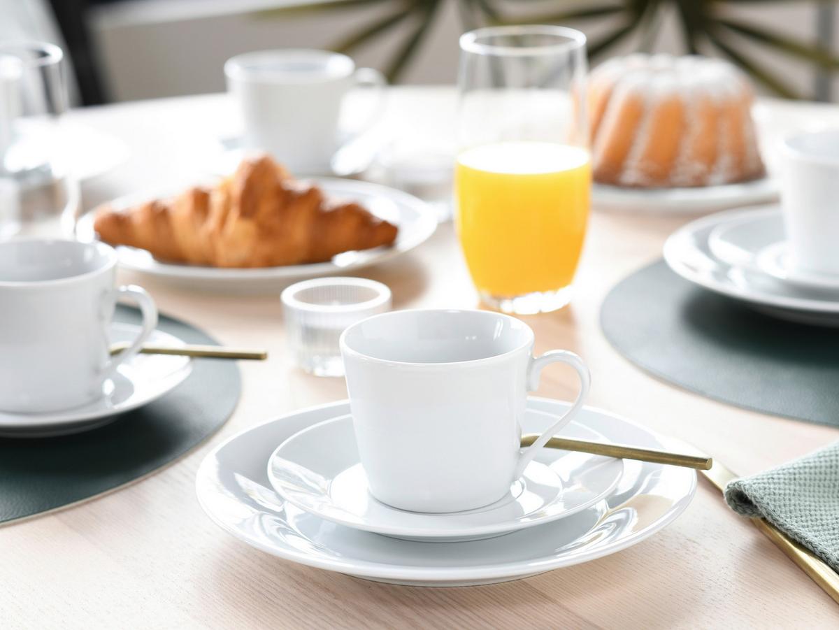 Kombiservice Porzellan, Weiß, 30-Teilig - Weiß, Basics, Keramik - Creatable