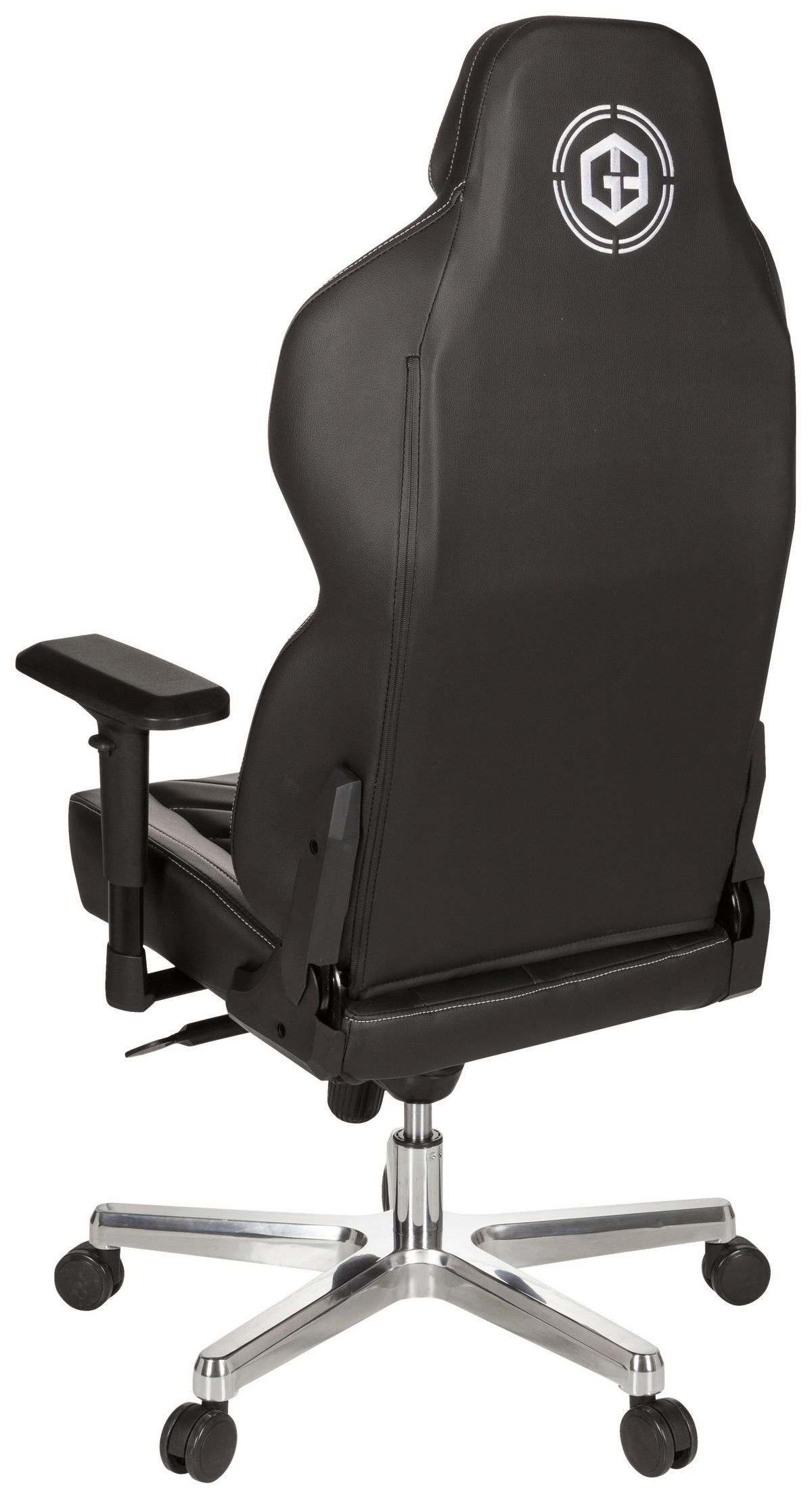 Gamingstuhl Gamebreaker Colossus Schwarz - Alufarben/Schwarz, MODERN, Kunststoff/Textil (70/139/58cm) - MID.YOU