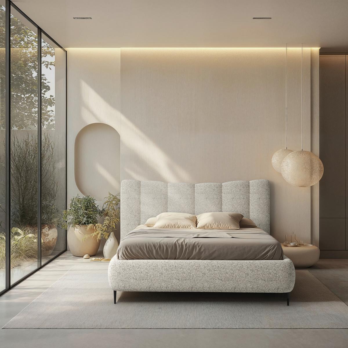 Polsterbett Nook 180x200 Cm Naturfarben - Naturfarben, MODERN, Holz/Holzwerkstoff (180/200cm) - MID.YOU