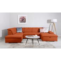 Wohnlandschaft Ramzes Terracotta U: 173x328x215 cm - Terracotta/Grau, Design, Textil (173/328/215cm) - MID.YOU