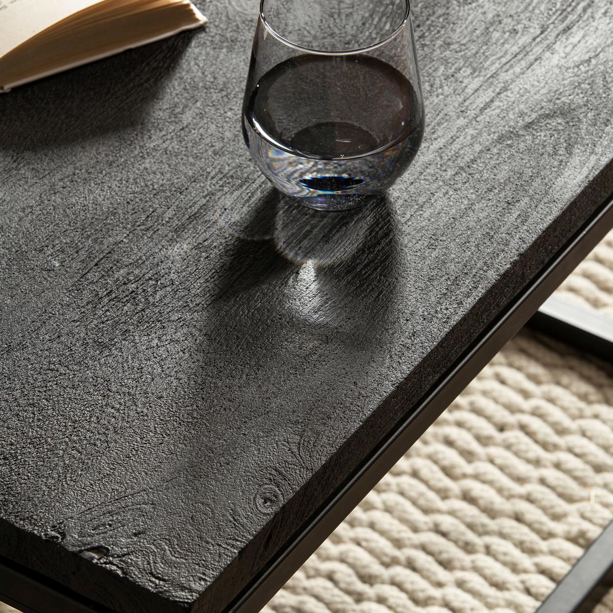 Konferenční stolek, černý - černá, Design, kov/dřevo (60/60/35cm) - Livetastic