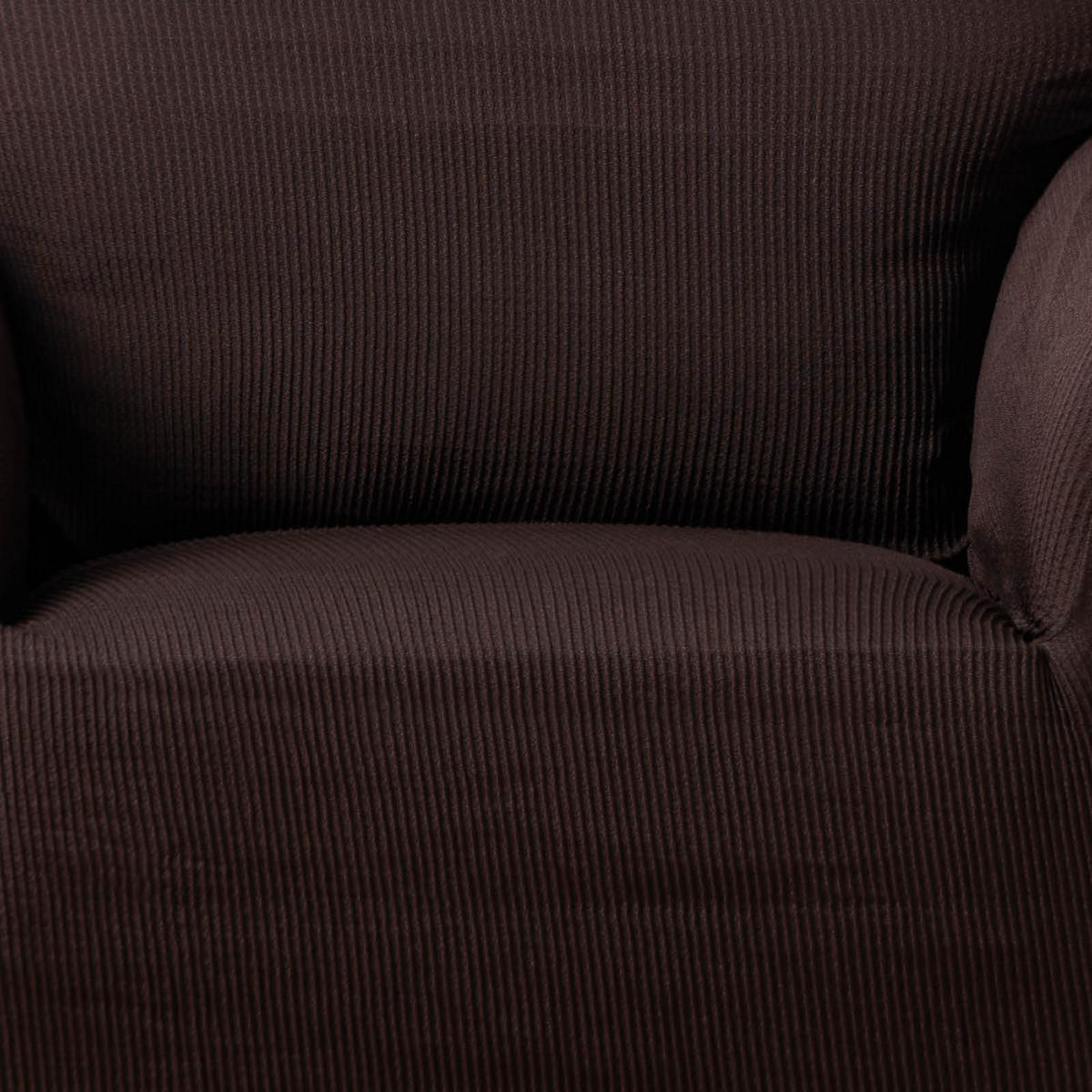 Sofabezug Clara 1-sitzer Braun Baumwolle Stretch-Gewebe - Braun, ROMANTIK / LANDHAUS, Textil - James Wood