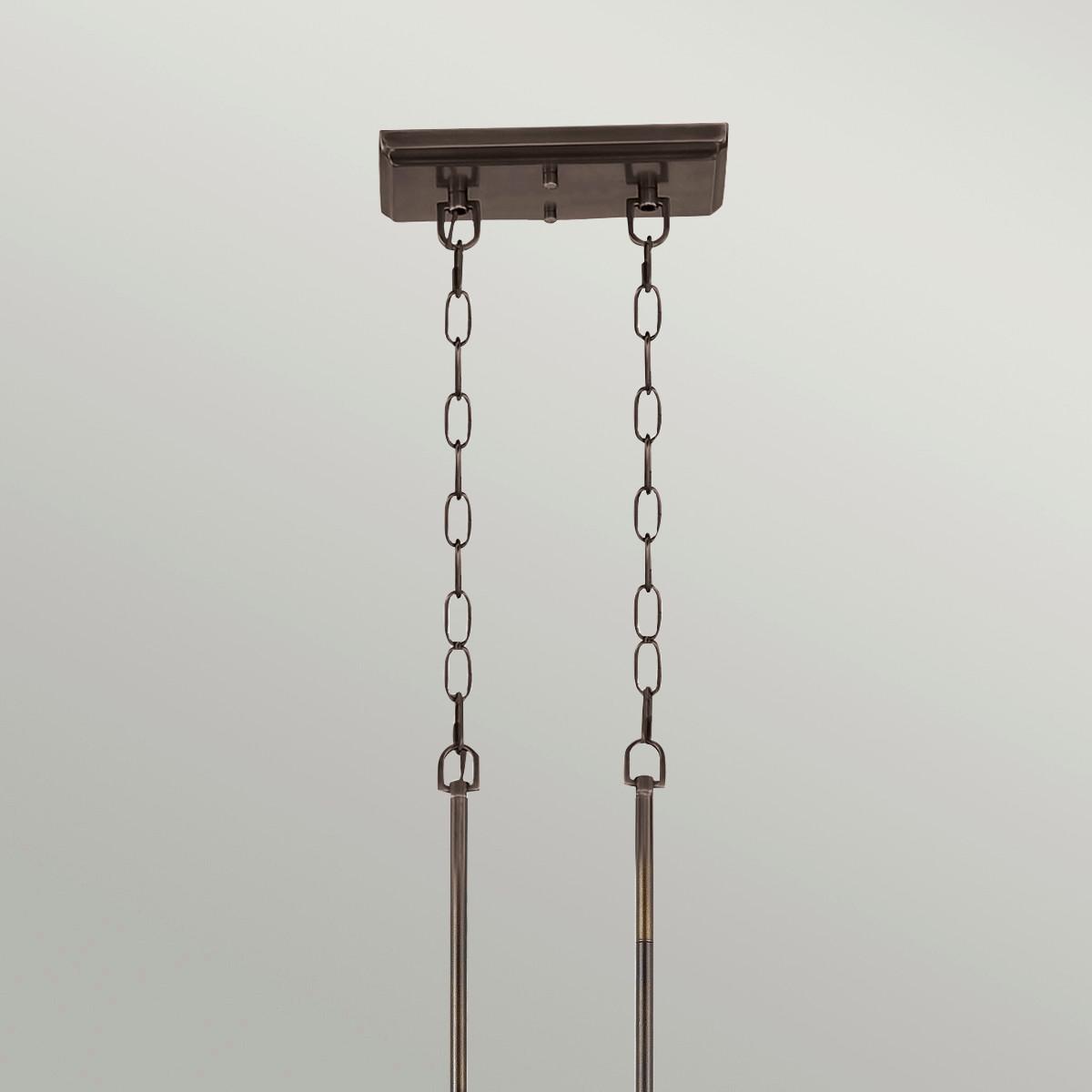 Hängeleuchte H: ca. 73 cm 3-Flammig Bronzefarben - Bronzefarben, Design, Glas/Metall (133.3/34,3/73cm) - Elstead Lighting