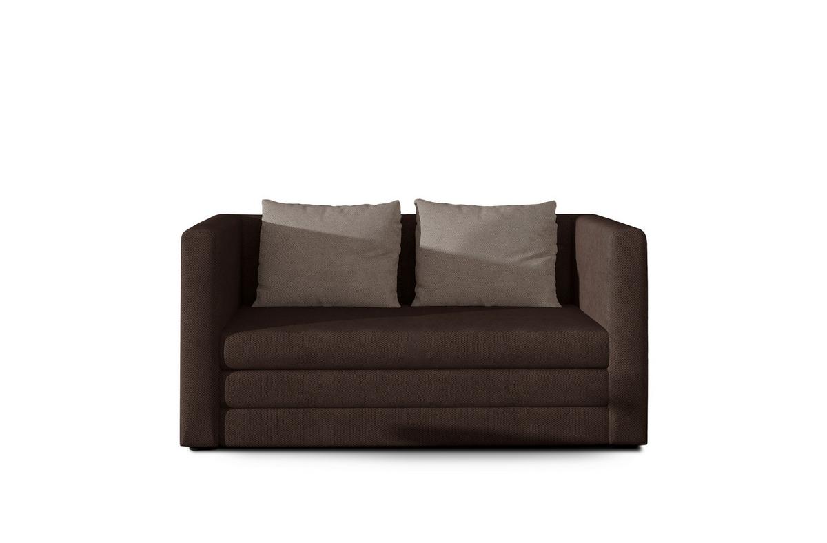 Schlafsofa Neva Braun, Beige, B: 132 Cm - Beige/Schwarz, Design, Textil (132/62/70cm) - MID.YOU
