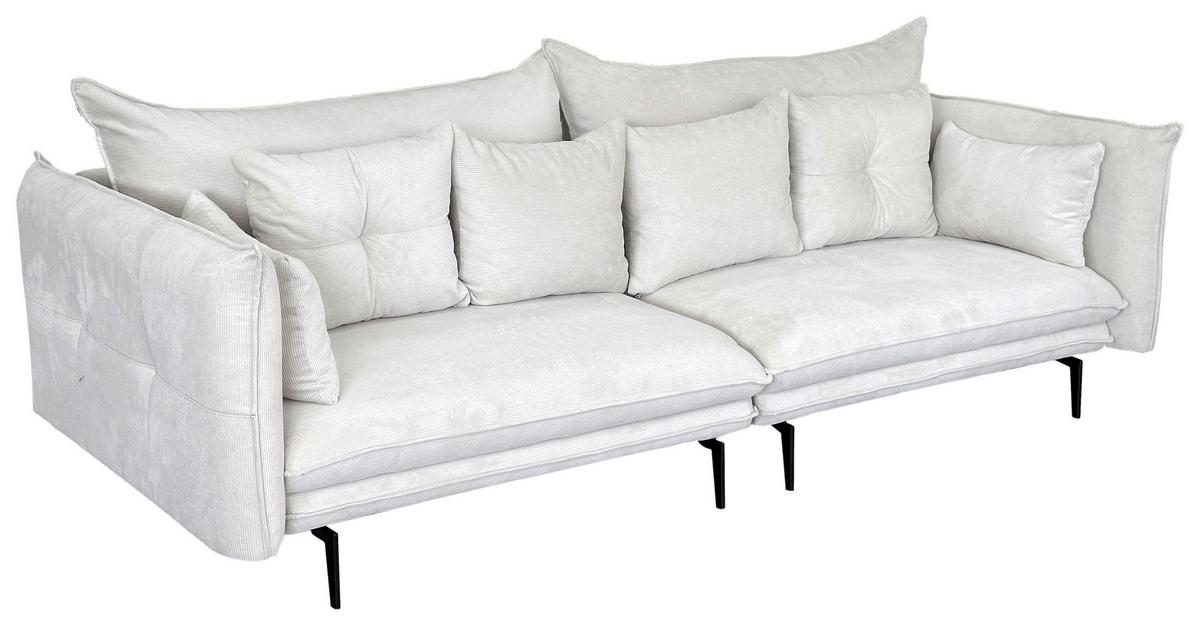 2-sitzer-sofa Sing Creme - Creme/Schwarz, Design, Textil (262/91/115cm) - MID.YOU