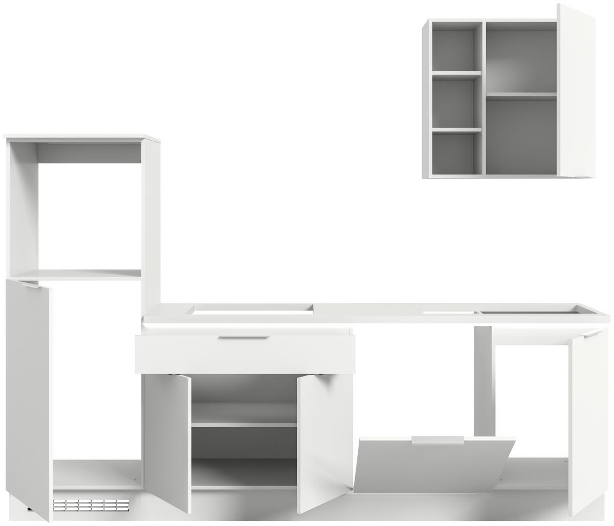 Küchenleerblock Charly - Weiß, MODERN, Holzwerkstoff (260cm) - MID.YOU