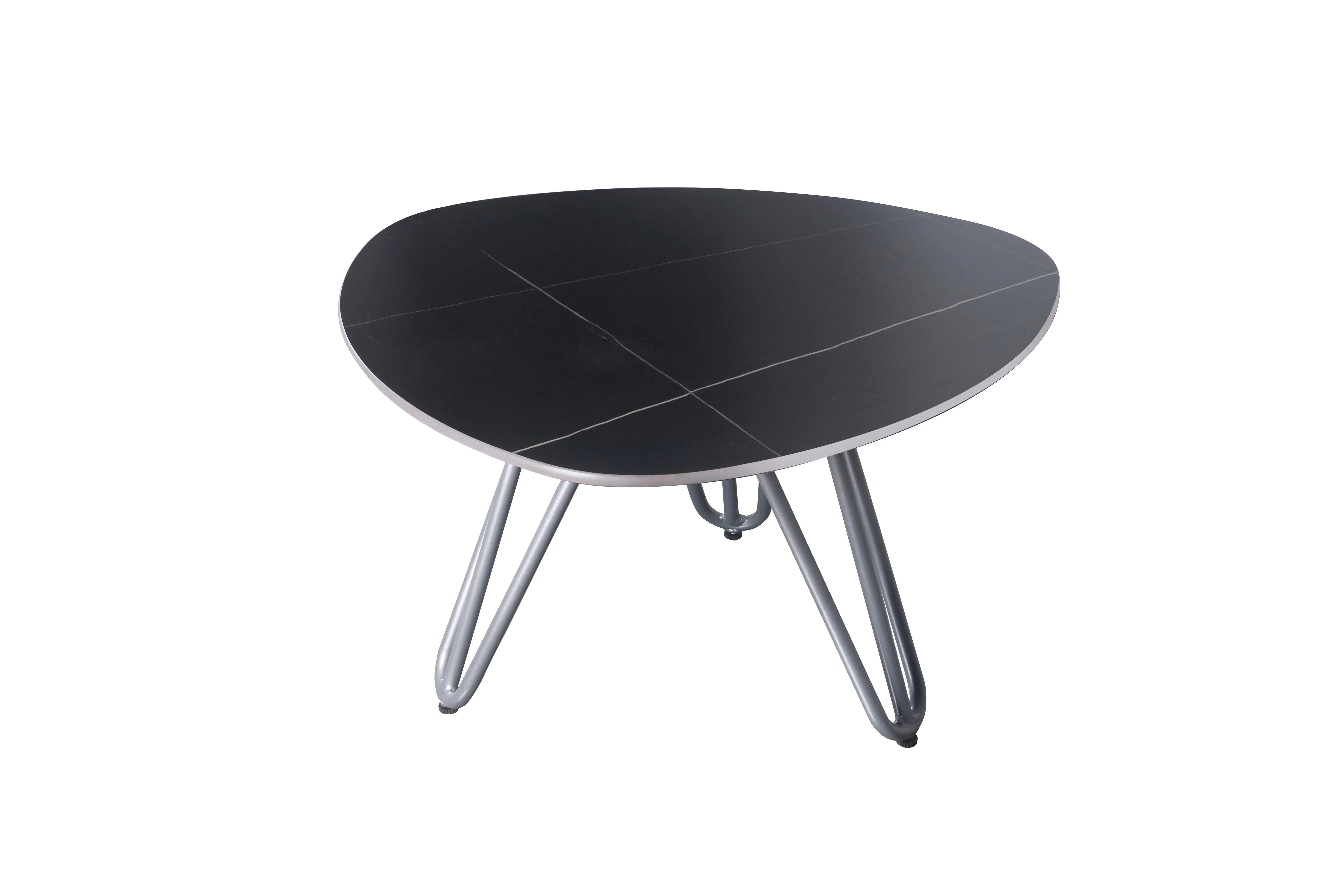 Loungetisch Alina - Schwarz/Grau, MODERN, Metall (68/68/39cm) - Gardenson