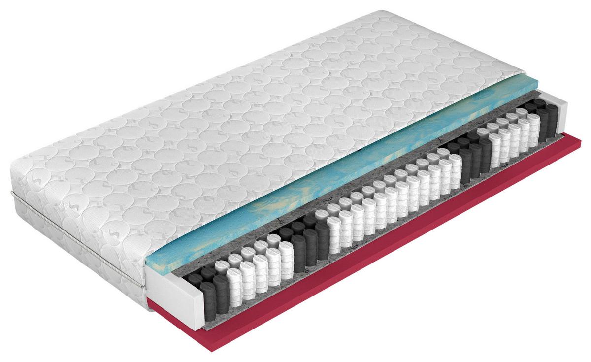 Taschenfederkernmatratze Live Marble 80x200 cm H2 H: 17 cm - Weiß, Textil (80/200cm)